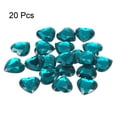 thumbnail image 3 of Uxcell 20Pcs Acrylic Flat Back Rhinestones 30mm/1.2 inch Heart Artificial Gemstone for Crafts Jewelry Making Water Blue, 3 of 7