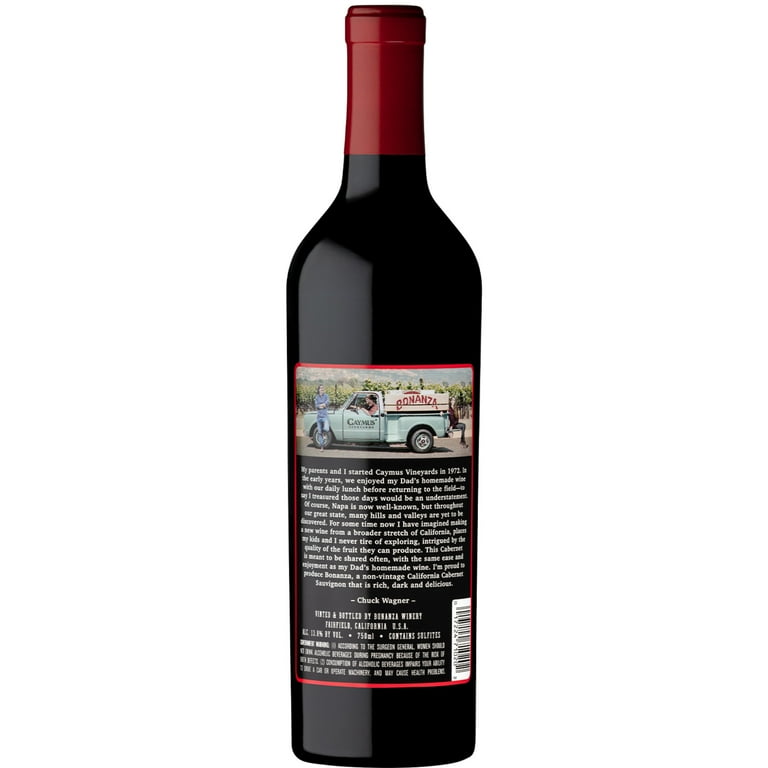 Bonanza Lot 7 Cabernet Sauvignon California Red Wine, 750 ml