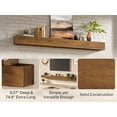 thumbnail image 4 of 74.8" Wood Fireplace Mantel Shelf, Wall Mounted Floating Shelves, Rustic Brown (Set of 3), 4 of 6