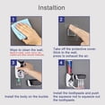 thumbnail image 5 of Automatic Toothbrush Dispenser Wall Mount Toothpaste Squeezer and Toothbrush Holder Set for Kids Family Bathroom Use (Black), 5 of 5