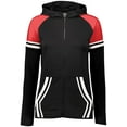 thumbnail image 5 of Holloway Sportswear XS Womens RETRO GRADE JACKET Black/Scarlet 229761, 5 of 5