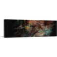 thumbnail image 1 of ARTCANVAS Black With Teal and Peach Modern Panoramic Canvas Art Print - Size: 36" x 12" (1.50" Deep), 1 of 9