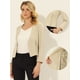 thumbnail image 2 of Chaqueta Allegra K Oficina de Trabajo Mujer Sin Cuello Cremallera Beige XS, 2 of 5