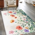 thumbnail image 2 of Vintage Flowers Area&nbsp;Rug 2.7x5ft Colorful Watercolor Plant Gradient Texture Non-Slip&nbsp;Washable Square&nbsp;Rugs Soft Felt Indoor Floor Mat for Bedroom Kitchen Living Room Bathroom, 2 of 9