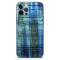 thumbnail image 2 of DesignSkinz Blue and Green Tye-Dyed Wood Full-Body Skin Decal Wrap Cover for iPhone 13, 2 of 9