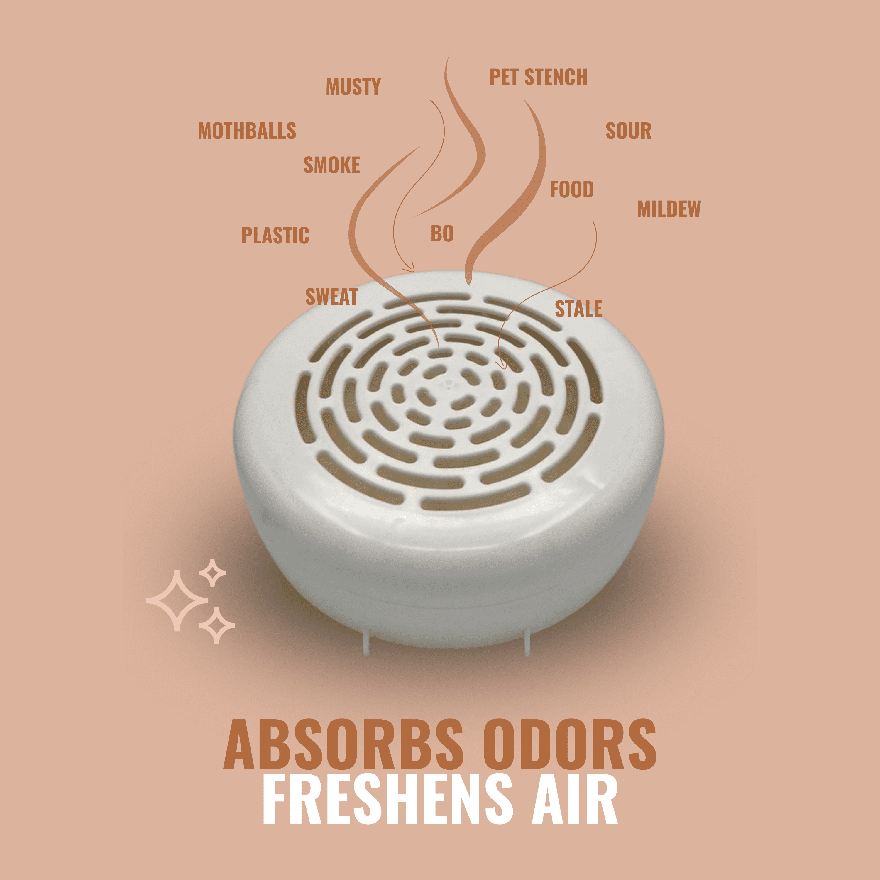 Citrus Magic For Closets Odor Absorbing Solid Air Freshener, Cinnamon Broom, 8-Ounce, Pack of 3