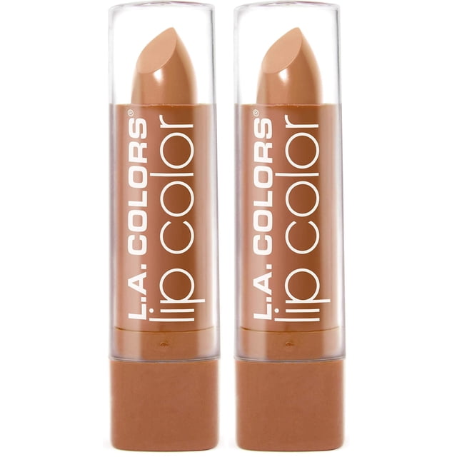 Color de labios L.A. COLORS Moisture Rich Nude, paquete de 2