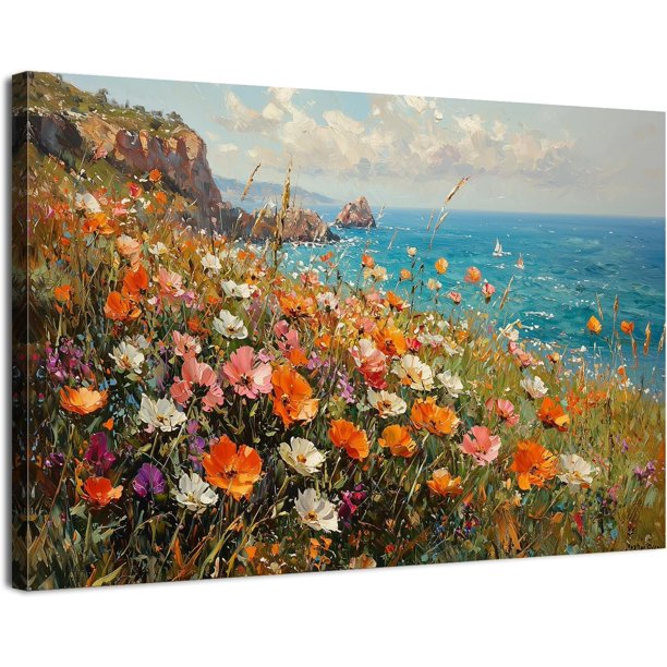 Arte mural de madera de roble verde, atardecer retro, paisajes naturales y bosques; pintura sobre lienzo de montañas al amanecer; pintura al óleo de bosque iluminado por la luz del sol