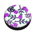thumbnail image 4 of PUREYAH Vintage Purple Flowers Rv Spare Tire Cover, Wheel Covers Protectors Universal Fit for Camping Travel Trailer Truck 17 inch, 4 of 6