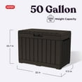 thumbnail image 6 of Keter Kentwood 50 Gallon Durable Resin Outdoor Deck Box Storage Organization, Brown, 6 of 7