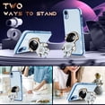 thumbnail image 3 of for iPhone XR Case Astronaut Cute for Women Girls Girly Unique Blue Phone Cases with Astronaut Hidden Stand Kickstand 6D Design Cover for iPhone XR 6.1 inch, 3 of 11