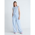 thumbnail image 2 of Scoop Women's Pleated Wide-Leg Sweatpants, 29'' Inseam, Sizes XS-XXL, 2 of 5