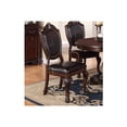 thumbnail image 3 of Formal Dining Room 5pc Assemblage: Dark Brown Round Table & 4 Solid Back Chairs Classic : With Pedestal Intricately Crafted Wood, 3 of 7