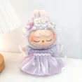 thumbnail image 5 of Mini ropa de muñeca de peluche, accesorios de atuendo para muñecas Labubu II Idol de 15-17cm, vestido bonito de Hada de las flores, sombrero, ropa, re, 5 of 5
