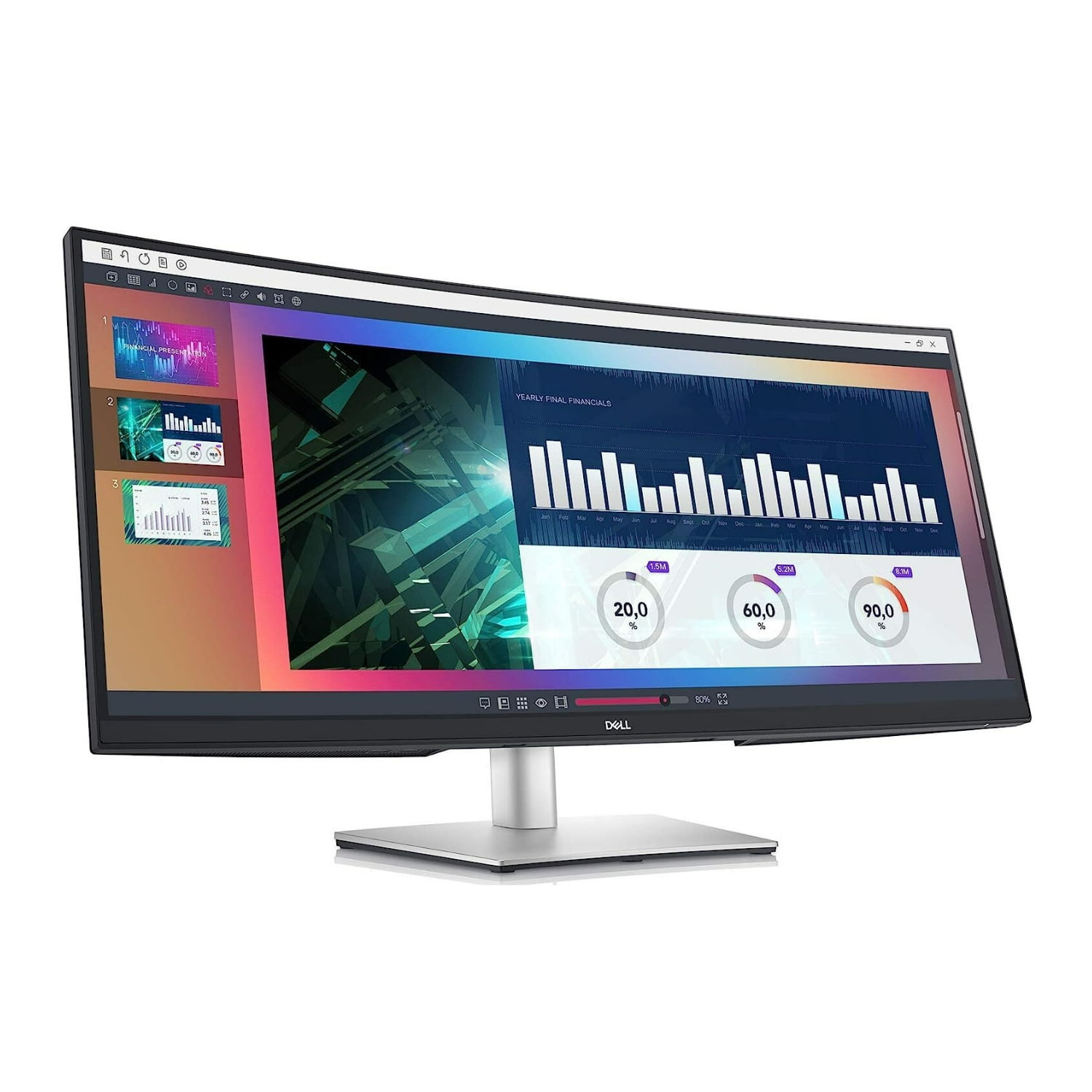 Restored Dell P3421W 34-Inch Ultrawide WQHD Curved USB-C