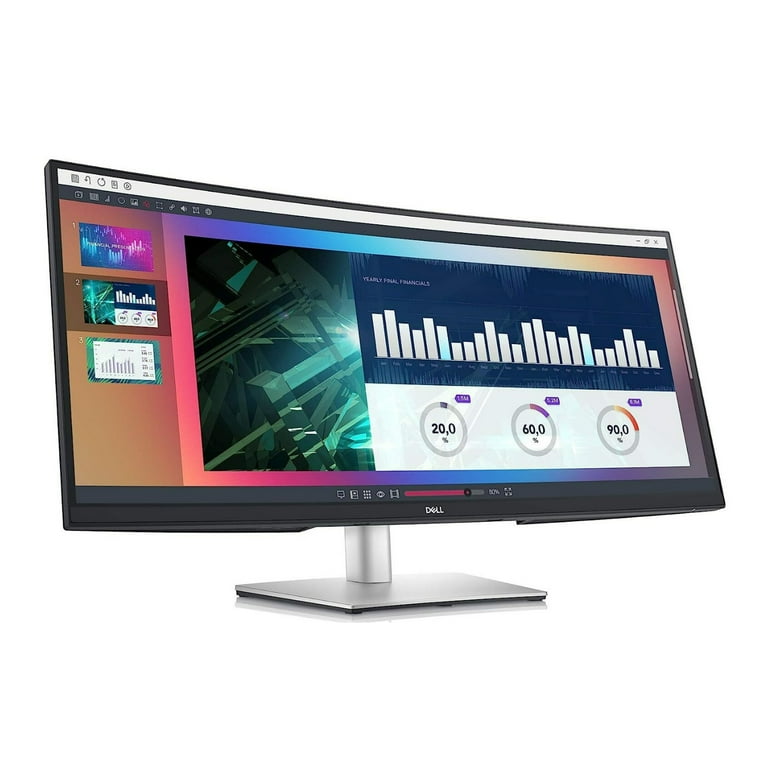 Restored Dell P3421W 34-Inch Ultrawide WQHD Curved USB-C Monitor