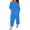 Blue, variant on Summer Pants for Women 2024 Women Casual Solid Cold Shoulder Long Sleeve Jumpsuit Loong Siamese Plus Size Pocket Rompers Jumpsuits for Women Casual Dressy(Black,L)