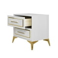 thumbnail image 6 of Castle Place Glam 2-Drawers Nightstand, White, 6 of 8