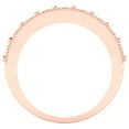 thumbnail image 5 of 0.81 ctw Wedding Band for Women - 18K Rose Gold Natural Morganite Stackable Eternity Ring, 5 of 6