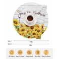 thumbnail image 6 of 13 Inch Round Placemats Set of 6, Sunflower Non Slip Heat Insulation PP Table Mats, Yellow Summer Botanical Farmhouse Floral Wooden Washable Place Mats for Kitchen Dining Party Table Decor, 6 of 7