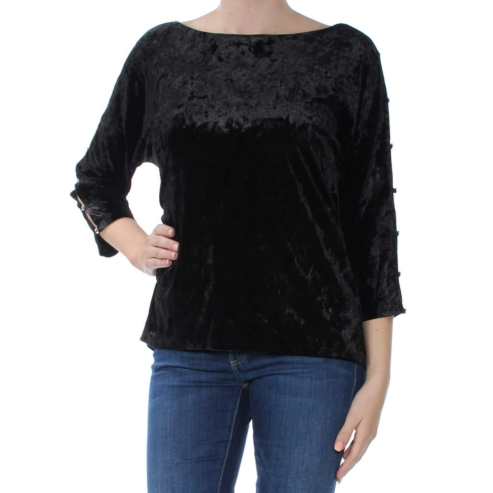 Cable & Gauge Cable & Gauge Women's Embellished Velvet Cutout Knit