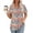 Yellow, variant on Rezuofi 1 Pcs Womens T Shirts Short Sleeve Pleated Front V Neck Tops Dressy Casual Loose Blouses Spring Summer Cute Print Tees