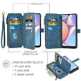 thumbnail image 2 of Asuwish Kickstand Hard Shell Wallet Cell Phone Case with Tempered Glass Screen Protector for Samsung Galaxy A10S/A01S/M10S, Blue, 2 of 6