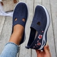 thumbnail image 6 of oqasdz Casual Shoes for Women Mesh Breathable Floral Emborider Slip On Soft Sole Sneakers Round Toe Non Slip Comfortable Walking Shoes Outdoor Summer, 6 of 6