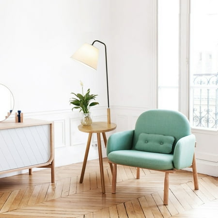 Ktaxon Wood Tripod Floor Lamp With Tray For Living Room