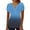 Blue, variant on yunLCZ Women Shirts Short Sleeve Womens Tops 2025 Spring Neck Casual Print Tunic T Shirts Womens Tops