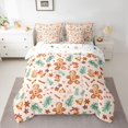 thumbnail image 2 of Homewish Cute Gingerbread Man 7 Pieces Bedding Comforter Set,Merry Christmas Full Bedding Set,Brown Green Fitted Sheet Flat Sheet For Girls Boys,Ultra Soft Home Decor Reversible, 2 of 8