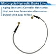 thumbnail image 6 of 80cm Motorcycle Brake Clutch Oil Hose Line Nylon Stainless Steel Wire Braid PU Motorcycle Hydraulic Brake Line for Motorcycles Dirt Bikes Silver Tone, 6 of 6