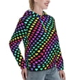 thumbnail image 6 of Honeii Rainbow Hearts Pattern Womens Oversized Hoodies Long Sleeve Sweatshirts Pullover Fall Outfits with Pocket-X-Large, 6 of 7