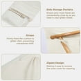 thumbnail image 4 of Lovote 5pcs Velvet Glider Rocking Chair Replacement Cushion Set Soft Non-Slip w Pockets, 4 of 6
