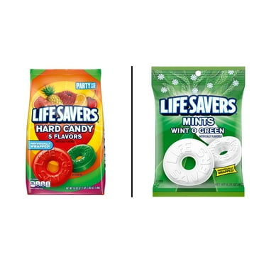 Life Savers Original 5 Flavors Hard Candy Party Size 50 oz & Life Savers Wint-O-Green Breath Mints 6.25 oz