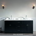 thumbnail image 7 of ARIEL Hamlet 73 in. Bath Vanity in Black with Quartz Vanity Top in White with White Basins, 7 of 7