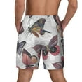 thumbnail image 3 of Xecao Vintage Butterflies for Men's Swimming Trunks Swim Trunks Quick Dry Swim Shorts with Mesh Lining Funny Swimwear Bathing Suits, 3 of 9