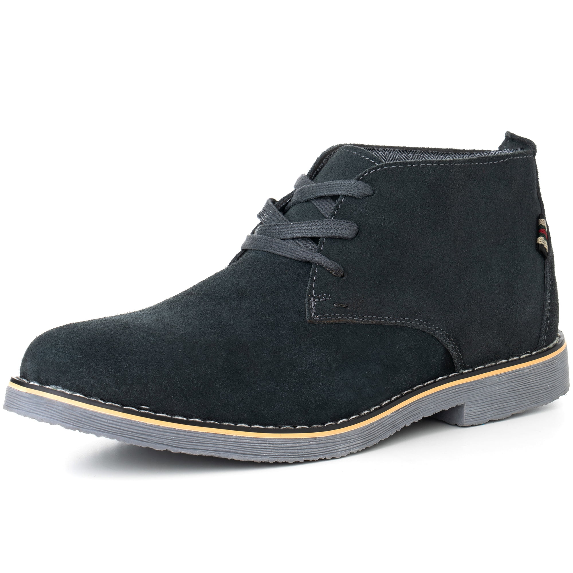 Moshulu Mens Suede Leather Heavy Tread Sole Lace Up Ankle Chukka Boots Shoes