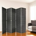 thumbnail image 5 of 108" x 2.5" x 108" Gray Fabric And Wood Double Sided  Screen, 5 of 7