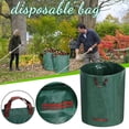 thumbnail image 2 of Garden Waste Bags, 32 Gallon Heavy Duty Reusable Yard Waste Bags, Collapsible Lawn Grass Leaf Trash Bag with Handles Large Capacity Containers for Outdoor Garden Debris Cleaning 1 Pack, A, 2 of 2