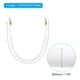 thumbnail image 2 of Uxcell 3.3 Feet White Velvet Stanchion Rope Crowd Control Barrier Rope with Snap Hooks, Golden, 2 of 6