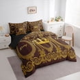 thumbnail image 3 of Castle Fairy Kids Teens Gold Crown Bedding Comforter Set,Bohemian Damask Full Bedding Set, 3 of 8