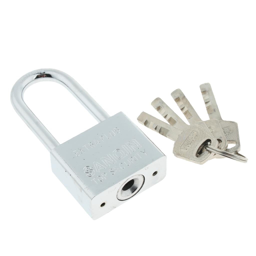 Waterproof Metal Security Padlock Lock Long Short Shackle 4 Keys 50x96mm 