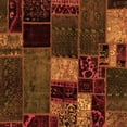 thumbnail image 1 of Ahgly Company Indoor Square Patchwork Orange Transitional Area Rugs, 4' Square, 1 of 4