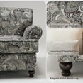 thumbnail image 3 of 5-Pieces Chesterfield Couch Set Chenille Flora Sofa Loveseat and Armchair Living Room Set with Ottoman Coffee Table, 3 of 9