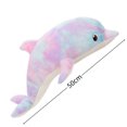thumbnail image 3 of Colorful Dolphin Plush Toy 20 Inch Soft Stuffed Animal Cute Pillow Decorative Cuddly Doll for Bedroom Sofa Photography Prop Gift, 3 of 7