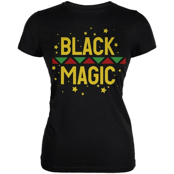 Black History Month Magic Star Pan African Juniors Soft T Shirt Black 2XL