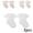 3 Pieces Of Double-Layer Mixed Color, variant on LYMAYTER 0-8Y 3 Pack Kids Girls Socks Toddler Ruffle Bow Socks Eyelet Solid Color Princess Dress Socks