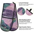 thumbnail image 2 of Yayeee Double Oven Mitt Kitchen Heat Resistant Baking 35" x7" Quilted Glove, Green Night Deer, 2 of 6
