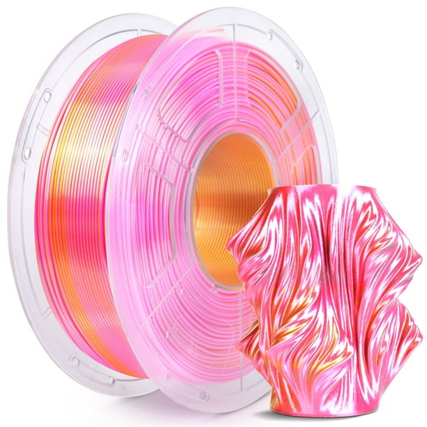 Filamento para impresora 3D SUNLU Silk, doble color, PLA, 1,75 mm, 1 kg